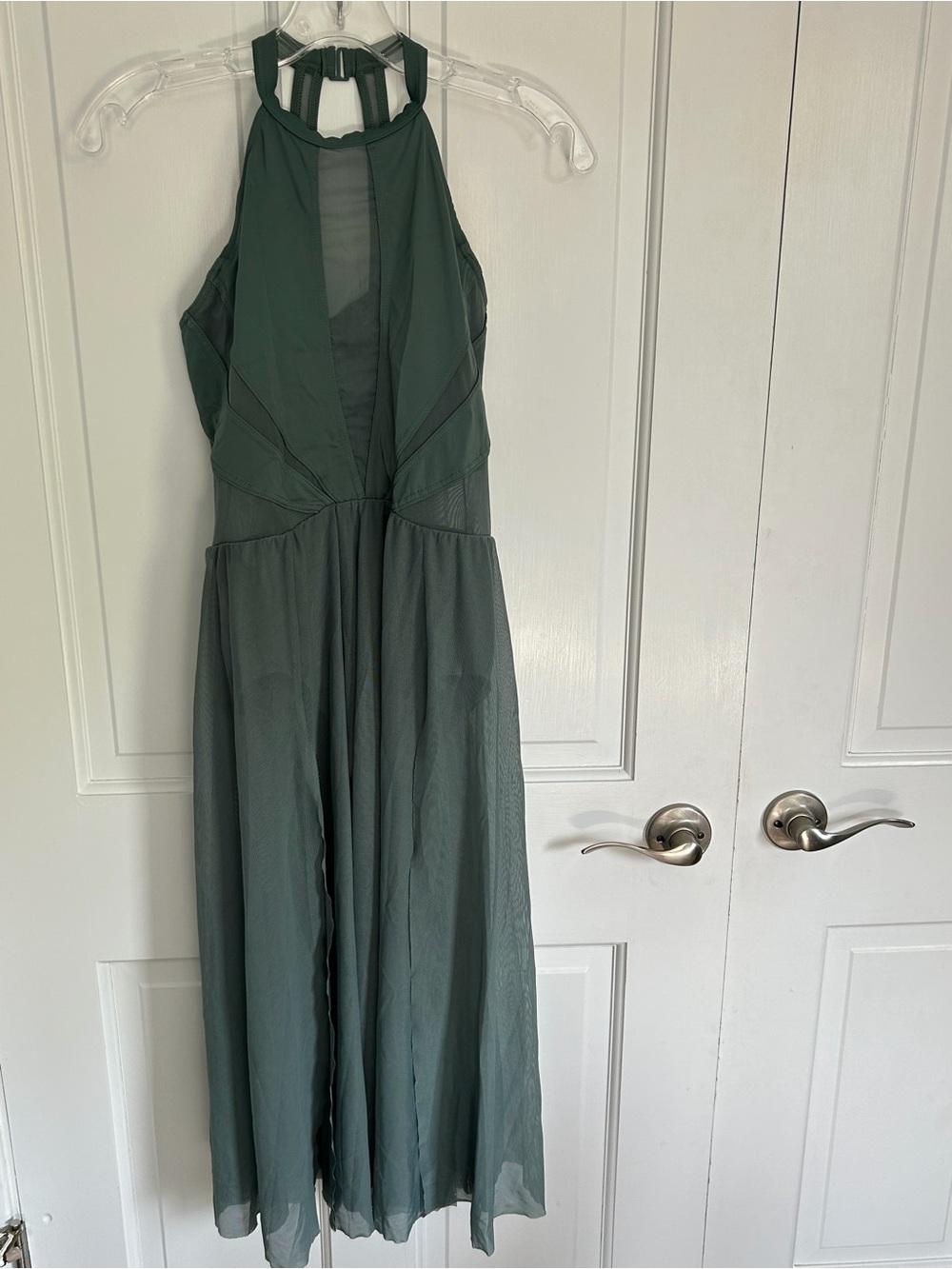 balera Dark Green Halter Midi Dress